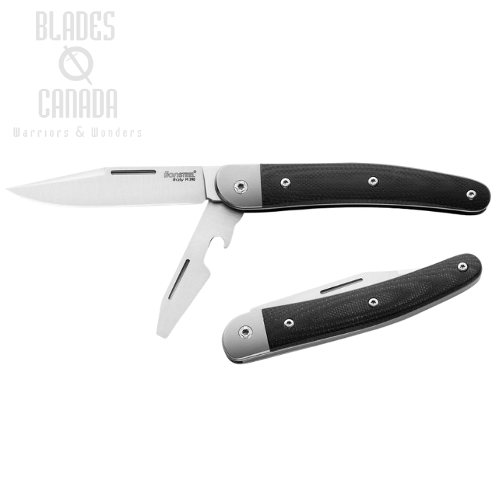 Lion Steel JK2 GBK Jack Slipjoint Folding Knife, M390 Double Blade, G10 Black